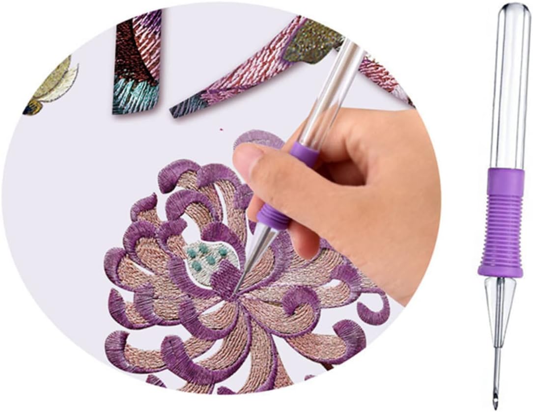 DECORNIJIA DIY Punch Needle Embroidery Kit Complete Hand Craft Tool for Stunning Textile Art Comfortable Grip for Beginners Experienced