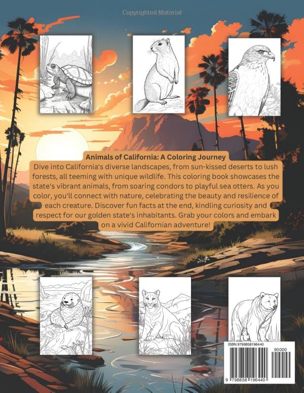 CaliforniColor: Wild Wonders of the Golden State: California Critters: A Wildlife Coloring Journey for Kids - Dive into Golden State Animals, Boost ... Fun - The Ideal Gift for Young Nature Lovers. - Image 2