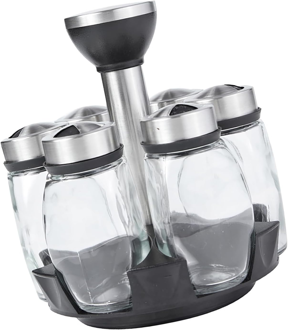 キッチン調味料ラック 瓶付き カウンタートップ スパイス 回転スパイス オーガナイザー ストレージ 塩 シェーカーホルダー キッチン