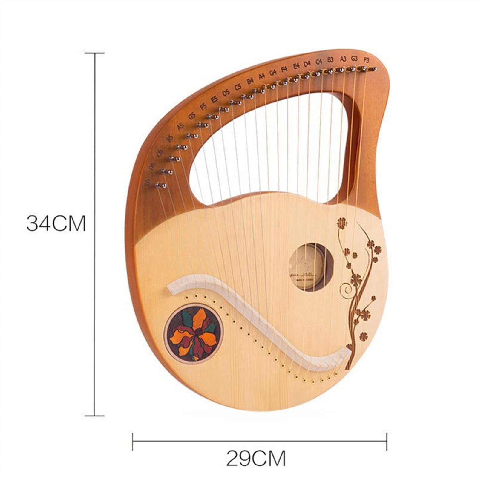 Leier 21-saitige Leierharfe Aus Holz, Mahagoni, Tragbare Harfe, Professionelles Musikinstrument Für Anfänger