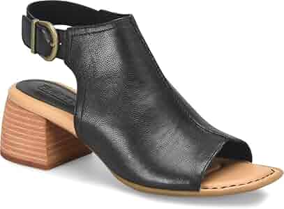 Amazon.com | BORN Women's Sage Black 6 M | Heeled Sandals