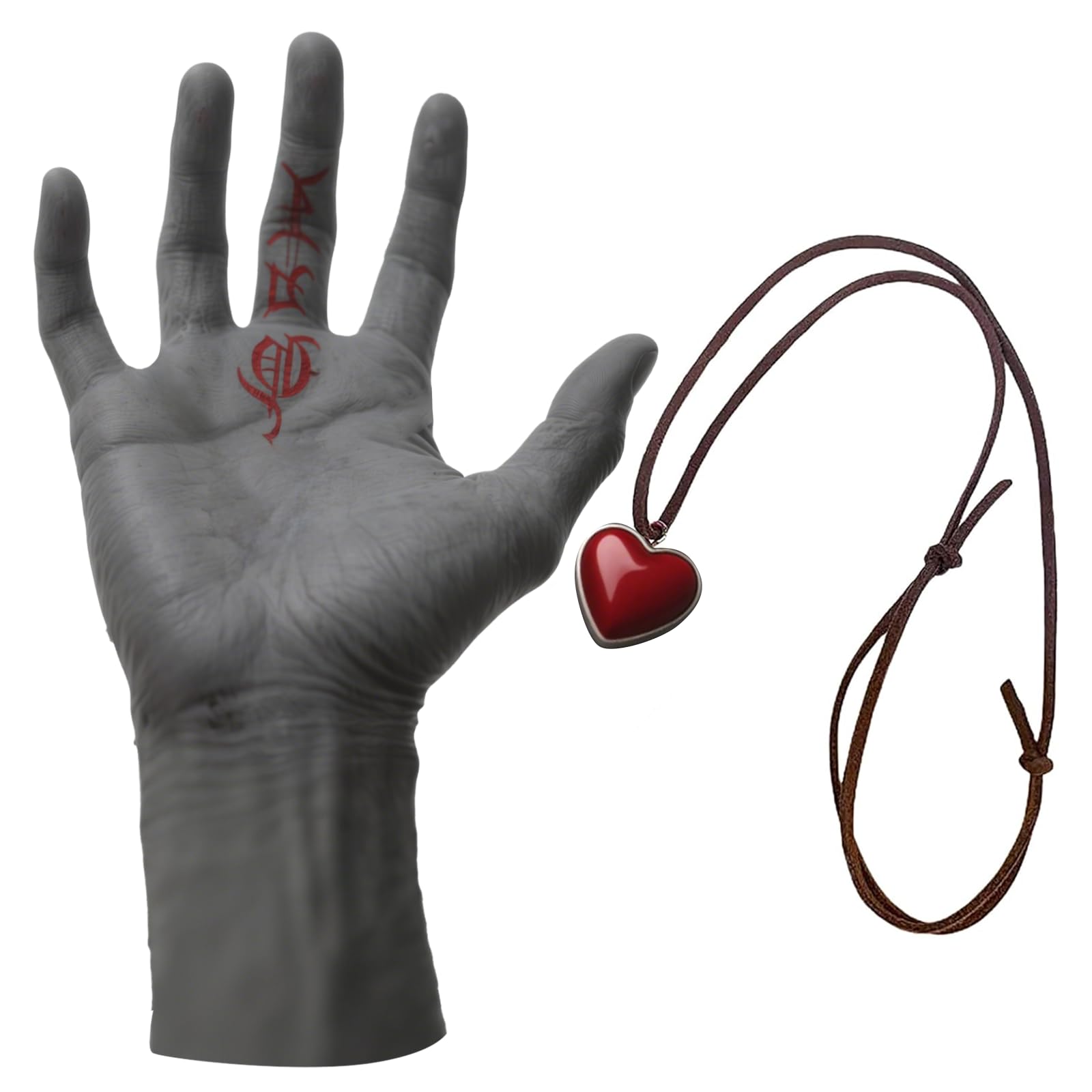 nezababycos Berserk Statue Figure Hand of God Merch Figurine Anime Skeleton Devil Hand Ornament with Behelit Necklace Accessories Halloween Decoration for Indoor Outdoor Home Collections(Hand)