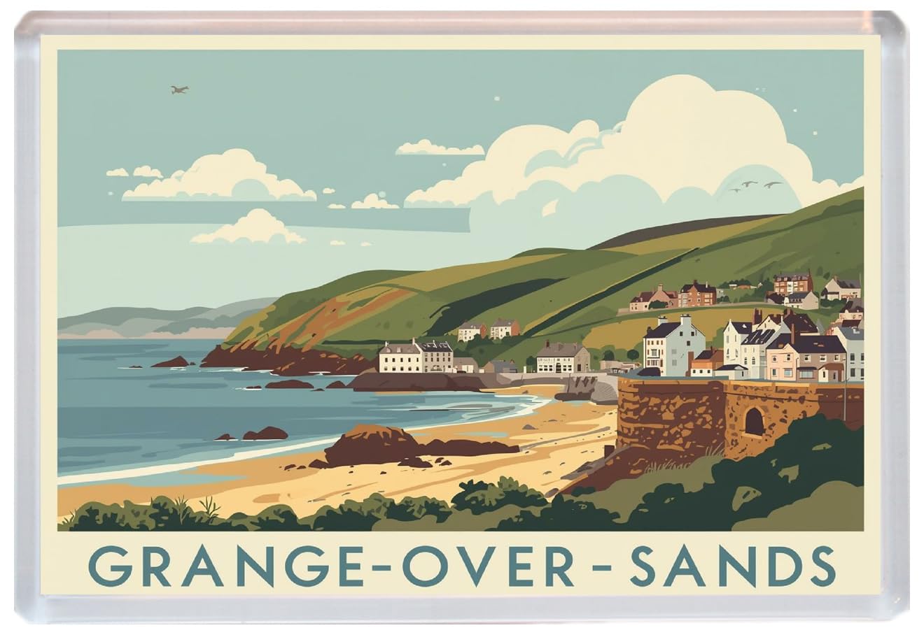 Baked Bean Store Multicolor Grange-Over-Sands - Cumbria - Jumbo Artistic Fridge Magnet 96 X 67Mm Bbsfhm3459