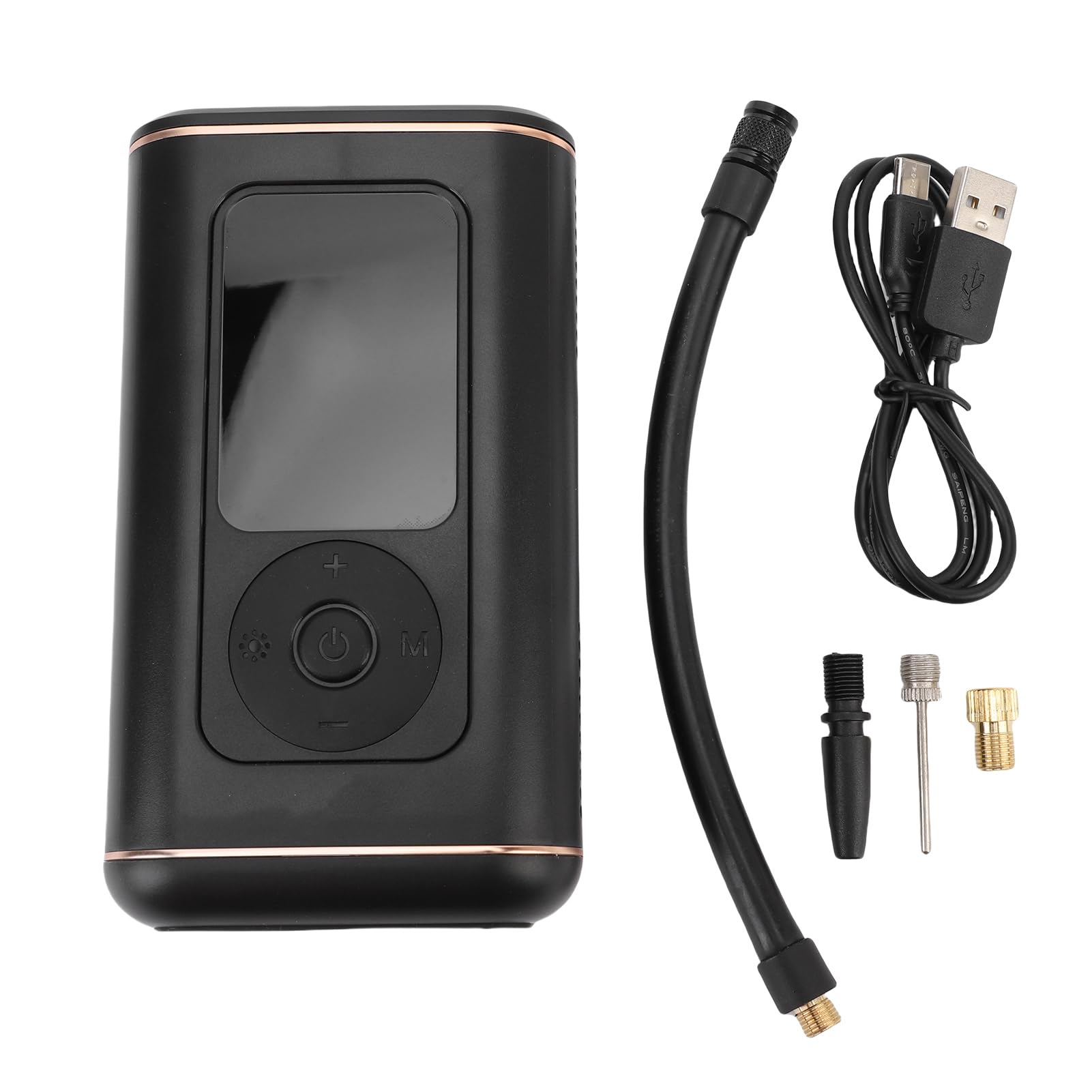 Pongnas Inflador de Neumáticos Inalámbrico con Batería de 2000 MAh, Bomba Eléctrica Portátil con Apagado Automático para Neumáticos de Automóvil, Cámaras de Bicicleta y Pelotas Deportivas, Compacto