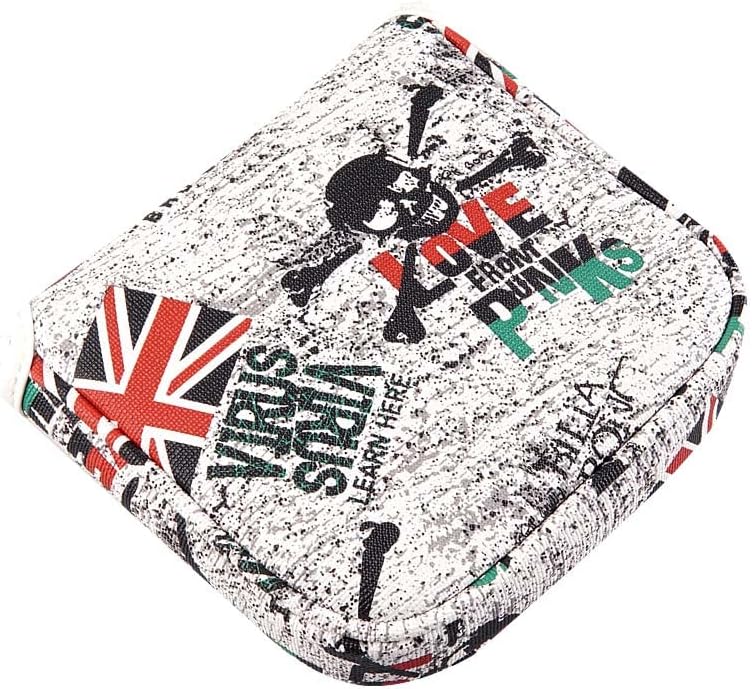 PLUSKER Golf Mallet Putter Cover Magnetic Closure Design with Creative British UK Flag and Skull Pattern Golf Club Putter Headcover