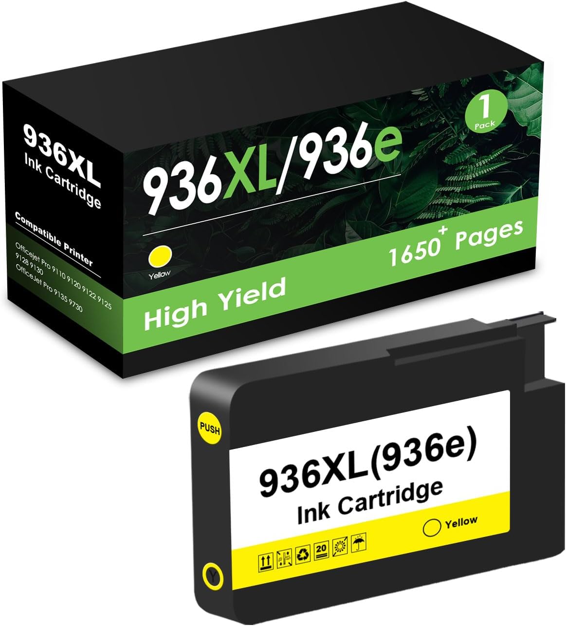 936e 936xl Remanufactured Ink Cartridges Replacement for HP 936XL 936 936 e for OfficeJet Pro OfficeJet Pro 9120e 9125e 9122e 9128e 9110b 9120b 9130b 9130e 9135e 9730e Printers (1 Yellow)
