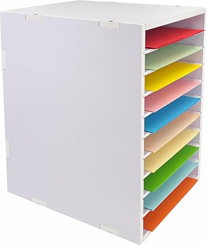 Organizador clasificador de archivos de 10 niveles para escritorio, organizador de escritorio con bandeja de letras ajustable, clasificador de papel