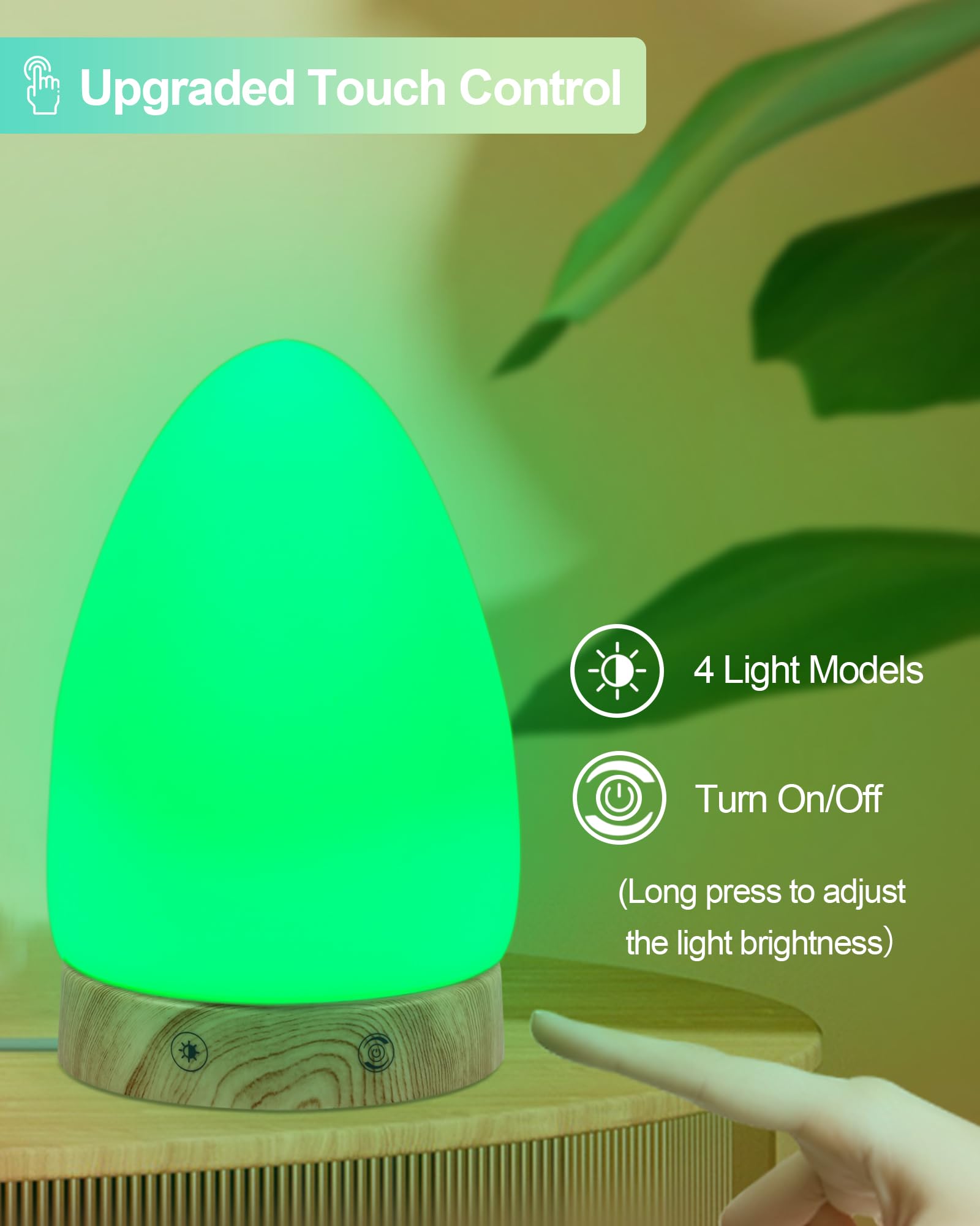 Lámpara de terapia de luz verde para migrañas, dolores de cabeza, insomnio, luz de sueño, sensibilidad, alivio de la ansiedad, 520 nm, banda estrecha, LED verde, multimodo, cálido, natural, luz blanca