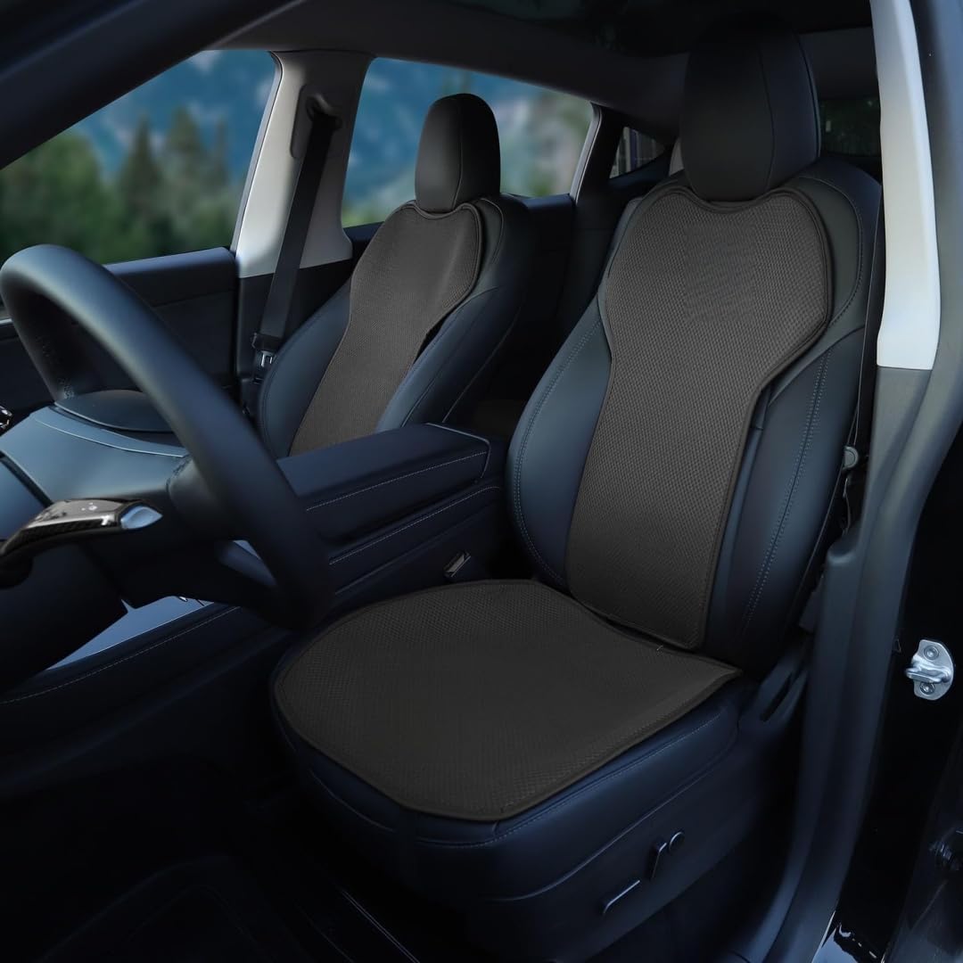Protector Asiento Coche, Fundas Asientos Coche para Tesla Model 3/y, Universal Juegos De Cubreasientos Delanteros Y Traseros Funda De Asiento Protector Accesorios,Model 3-2PCS