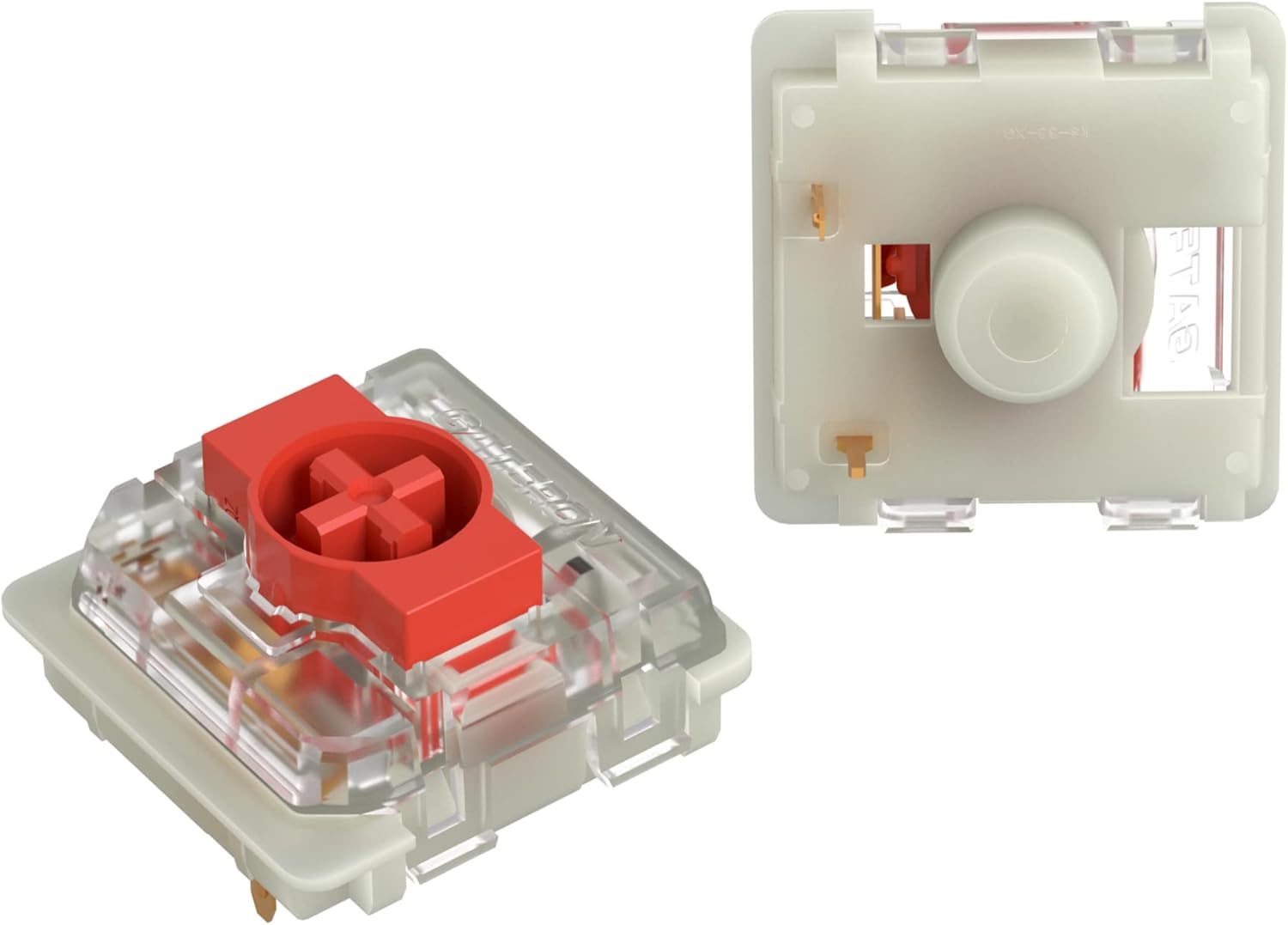 GATERON KS-33 RGB Low Profile 2.0 Switches 3 Pin Factory Pre-lubed for MX Mechanical Keyboard (Silver, 110PCS)