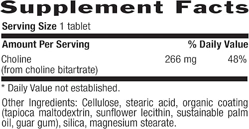 Miniatura 2 de Country Life Colina 266mg, 100 Tabletas, Certificado Sin Gluten, Certificado Vegano, Certificado Halal