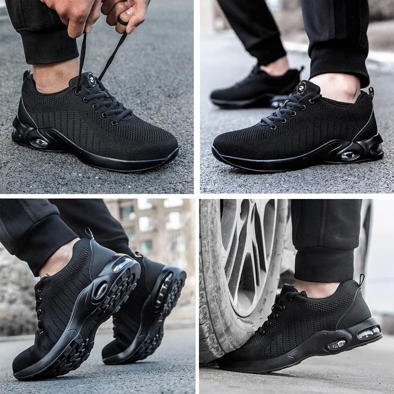ziitop Chaussures de sécurité Homme Femme Basket de Securite Baskets Chantiers Embout Acier Respirant Chaussures de Travail Légère Anti-Perforation