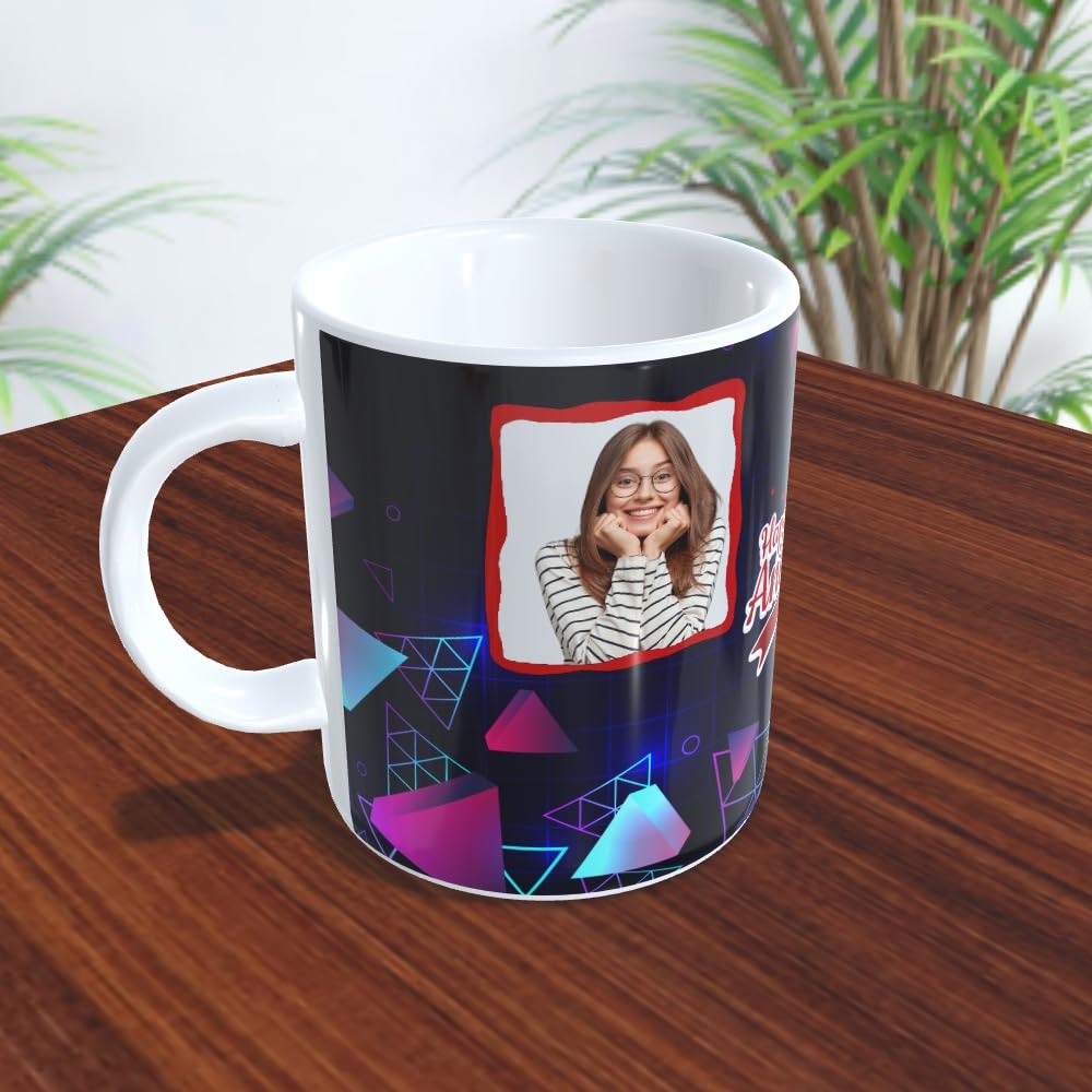 HANIRY Photo Mug - White Color-Changing Happy Birthday Cup – Personalized, Heat Sensitive & Trending Gift Idea (Birthday Design 1)