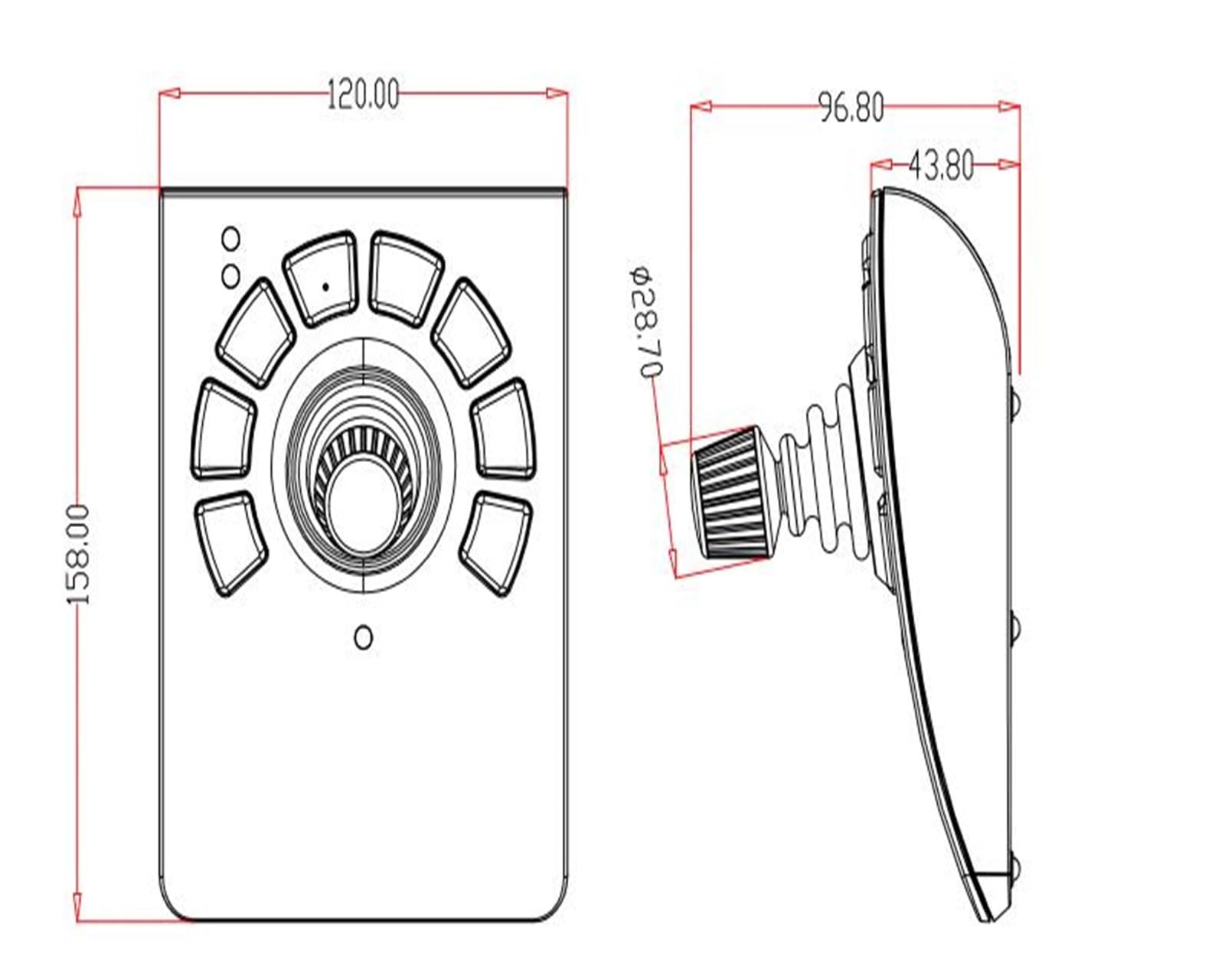 Klawiatura typu joystick SMC71 na komputer stacjonarny Protokół USB HID Bez sterownika Joystick trójosiowy USBJoystick Bezpieczne manewrowanie