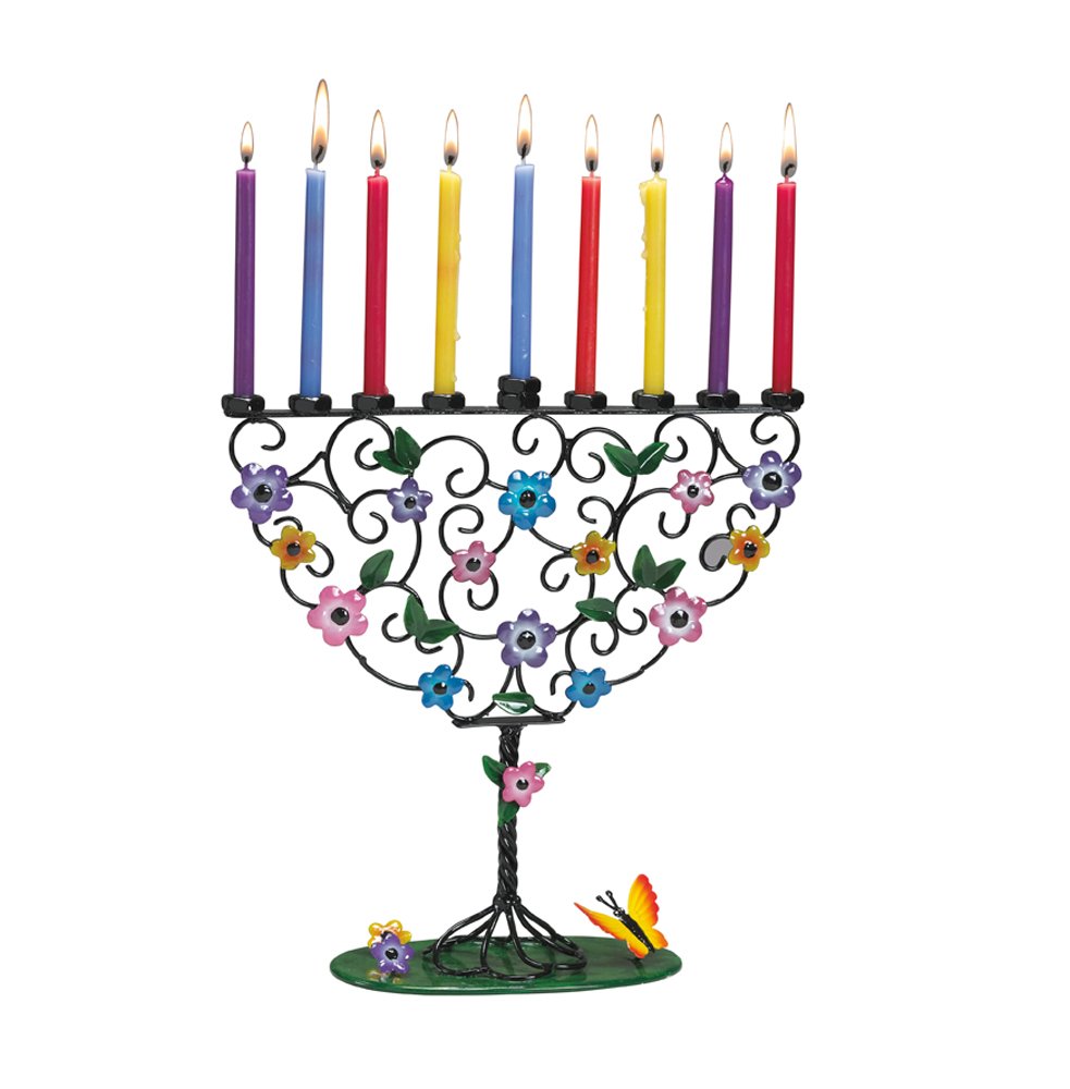 Rite LiteJudaica Flowering Tree of 10-Inch by 10-Inch Hand Craft Metal Menorah Gift Box