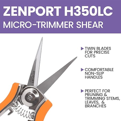Miniatura 5 de Zenport H350LC Micro-Trimmer Shear, 6.7 pulgadas, 1, naranja