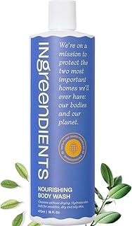 Ingreendients Moisturizing Body Wash For Sensitive, Dry & All Skin Types - pH Balanced, Natural, Organic, Non-Toxic, Vegan, Sulfate-Free, Paraben-Free, Gluten-Free (16 FL. OZ)