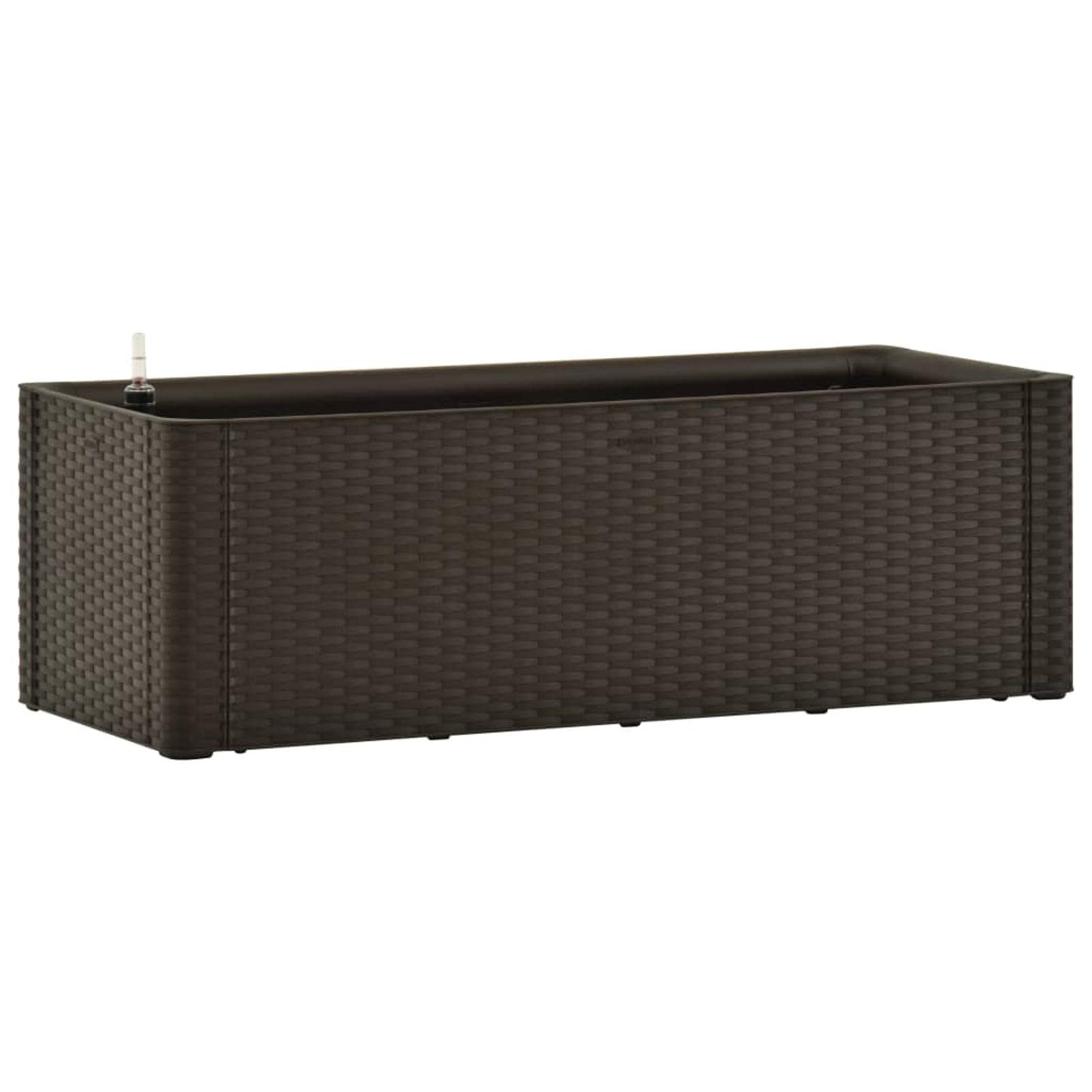 Arriate Alto de Jardín con Sistema de Autorriego,Jardinera Rectangular,Huerto Urbano Exterior, Madera, Marco para Huerto, Verduras Frutas Flores, 100 x 43 x 142 cm Moca
