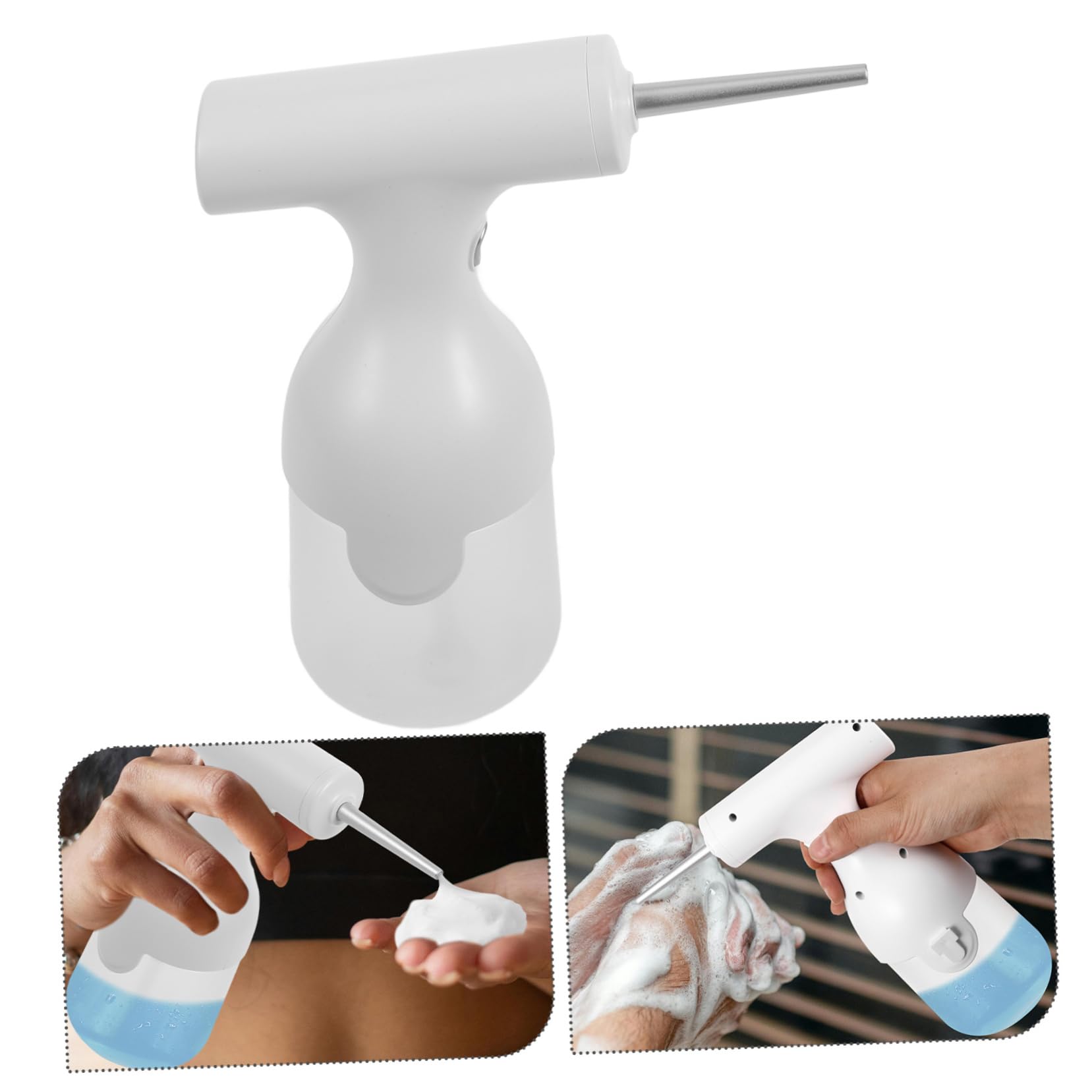 Beavorty 5 Juegos Electrico Gel De Baño De Espuma Limpiador De Cara Limpiador Facial Champú Limpiador Fabricante De Espumas Limpiadoras Botella De Espuma Abs.pp.silicona