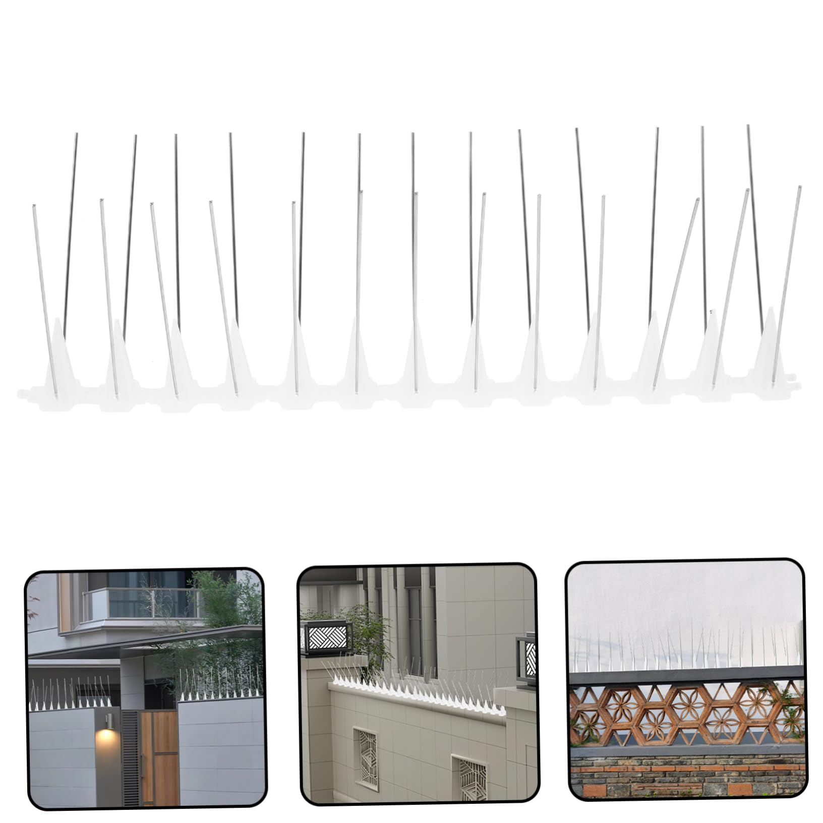 Abaodam 10pezzi Punte Anti-uccelli in Acciaio Inossidabile Con Base in Plastica Dissuasori Per Uccelli Da Esterno Per Proteggere Piante e Da Piccioni e Altri Animali