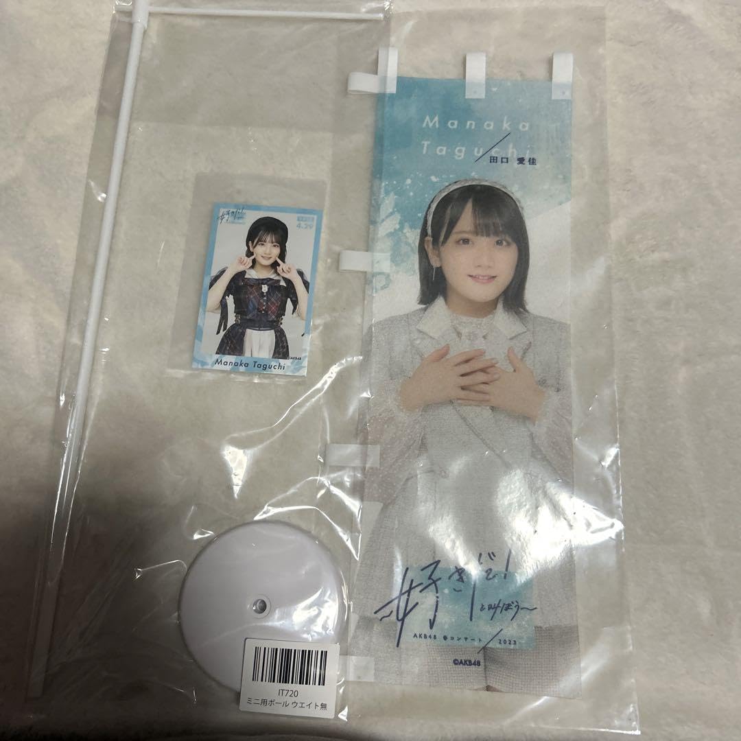 Amazon.co.jp: 田口愛佳 ラッフル くじ AKB48 ミニのぼり ミニ