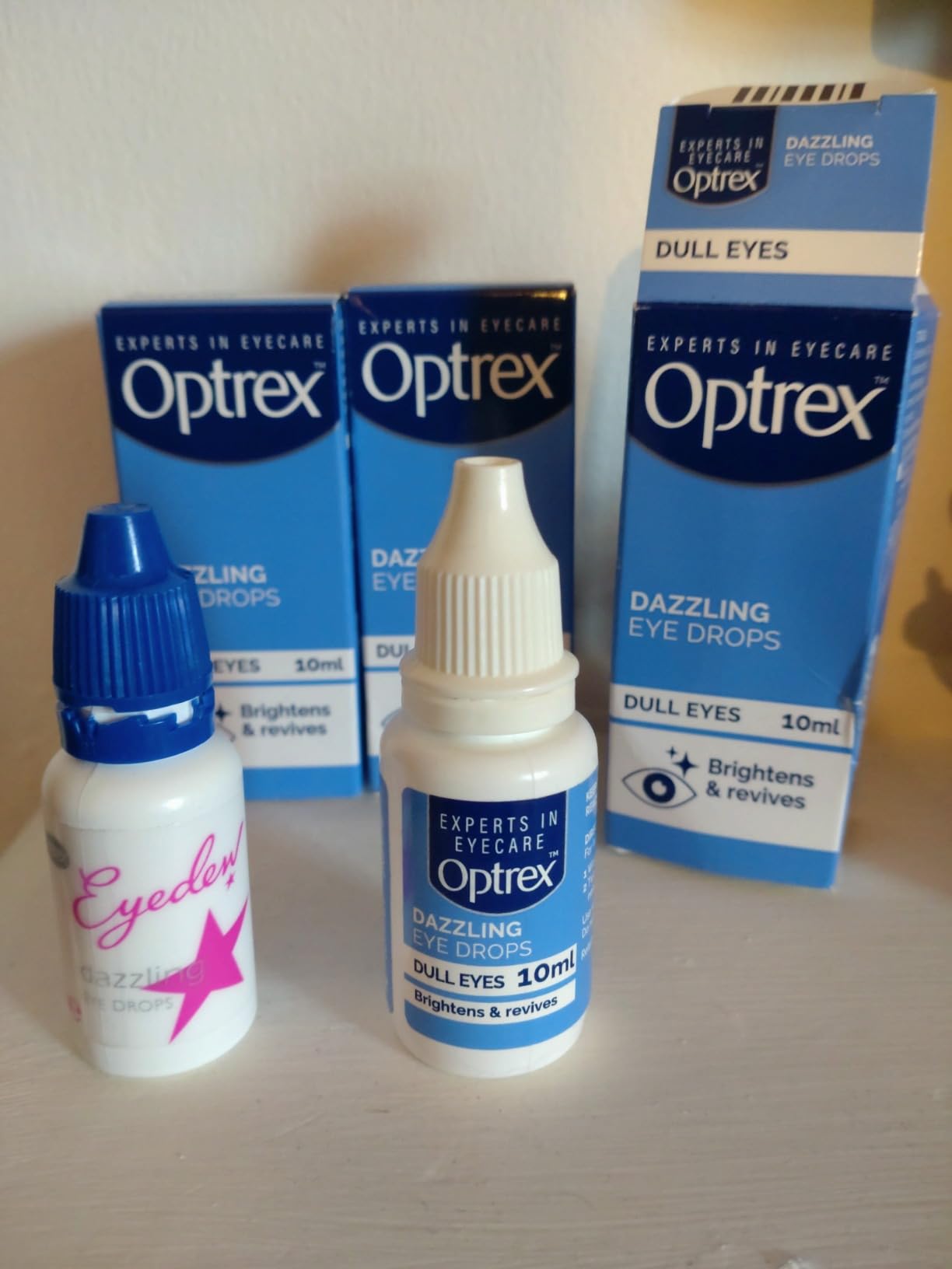 Optrex Eyedew, Dazzling Eye Drops, 10ml each (Pack of 3, 30ml ...