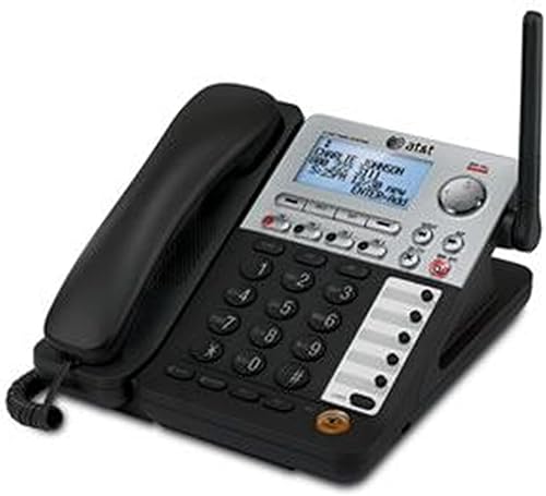 Miniatura 3 de Expansión de teléfono AT&T SynJ inalámbrico para el sistema telefónico de pequeñas empresas AT&T SynJ SB67138 y SB67158, Negro/slvr