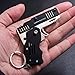 Mini Rubber Band Gun Metal Folding Gun Keychain with 100 Rubber Bands Made Entirely of zinc-Iron Alloy Material Sturdy and Durable.