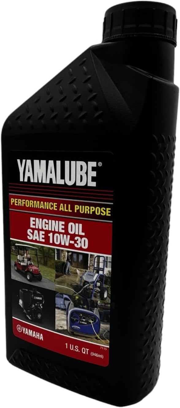 Four Pack compatible with Yamaha Yamalube Golf Car Engine 10W-30 Engine LUB-10W30-GG-12 Contains Four Quarts and a Funnel
