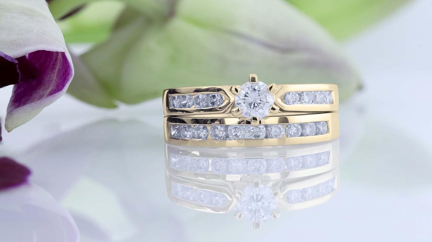 Dazzlingrock Collection 1.15 Cttw DGLA Certified Round Lab Grown White Diamond Womens Solitaire Accent Vintage Bridal wedding Ring Set (Center Stone 0.50 Carat), Available in 10K/14K/18K Solid Gold - Image 4