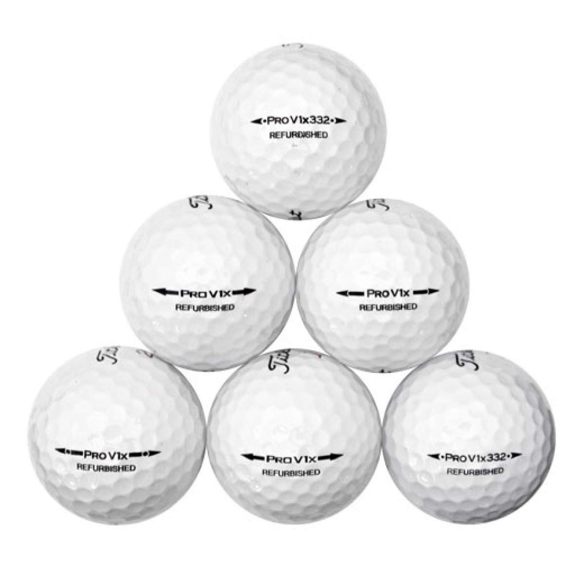 Titleist Pro V1x Lot de 50 balles de Golf d'occasion (AAAAA, sans Logos ni Marques de Joueur)