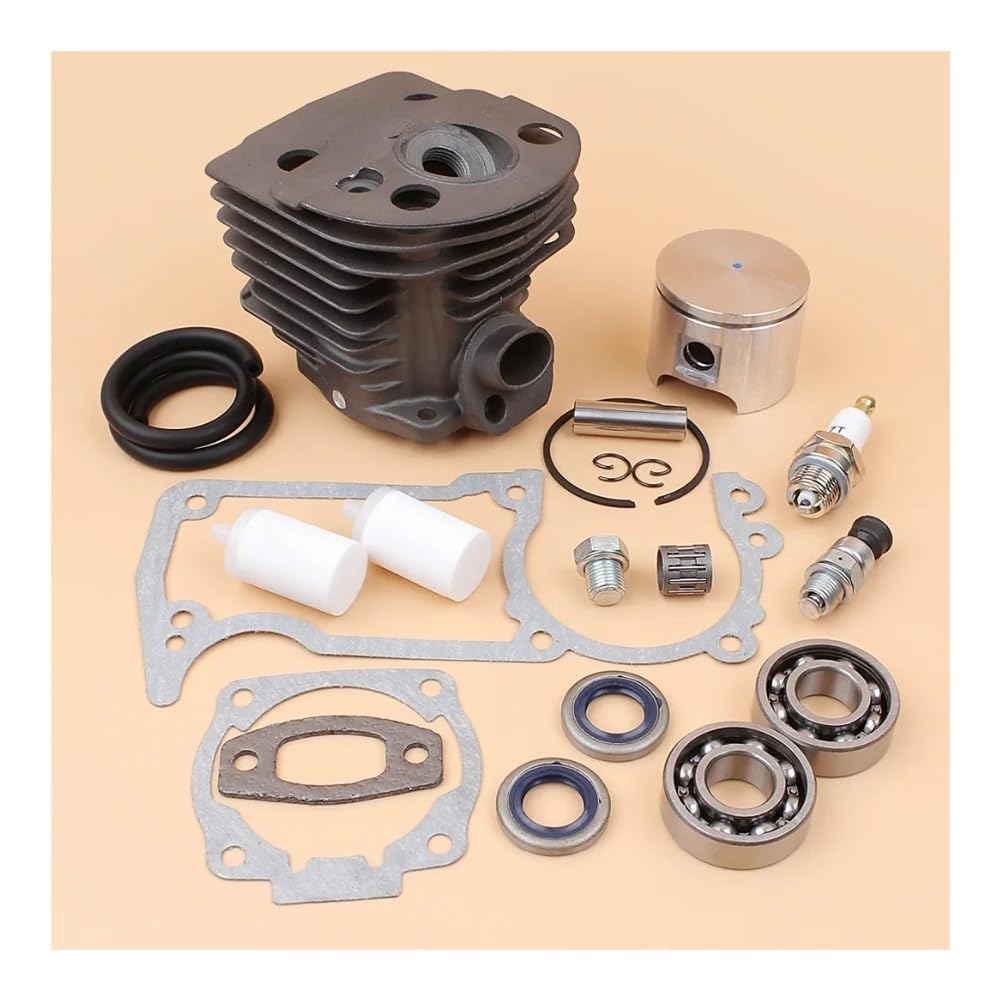 Kit joint vilebrequin et piston cylindre 46mm pour tronçonneuse 51 55 avec décompression