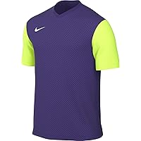 Nike DH8035-547 M NK DF Tiempo Prem II JSY SS T-Shirt Uomo Court Purple/Volt/White Taglia L