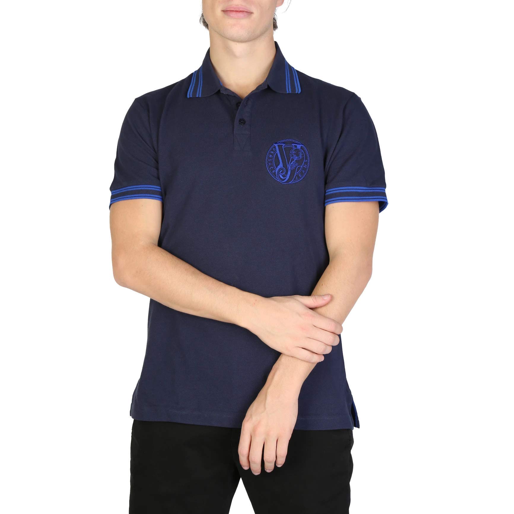 VersaceJeans Men's Short Sleeve t-Shirt Polo Collar blu