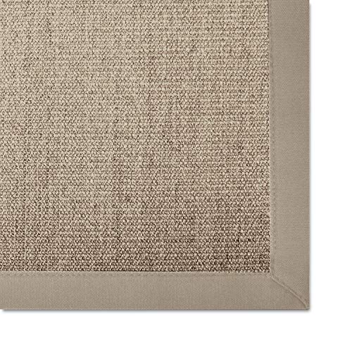 casa pura Sisal Rug | 100% Natural Fiber Area Rug | Non-Skid Eco-Friendly Throw Carpet for Entryway, Dining or Living Room and Sizes | Cork- 2.6' x 9' - Thumbnail 3