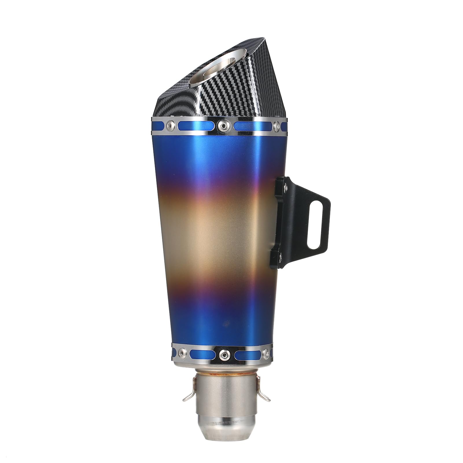 Shkalacar Silenciador de Escape Moto 38-51mm Universal, Tubos de Escape de 1,5 a 2 Pulgadas, Tubo de Cola de Repuesto Resistente a Altas Temperaturas para Motocicleta