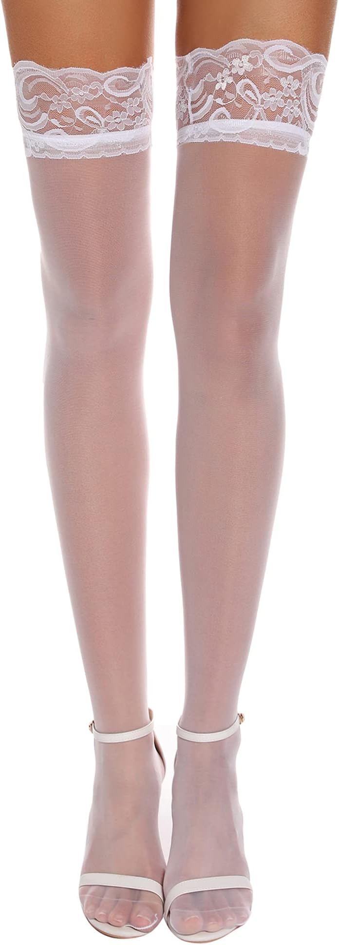 Women Hold Up Stockings Lace Thigh Bands Anti-skid Silicone Silk Stocking High Stocking