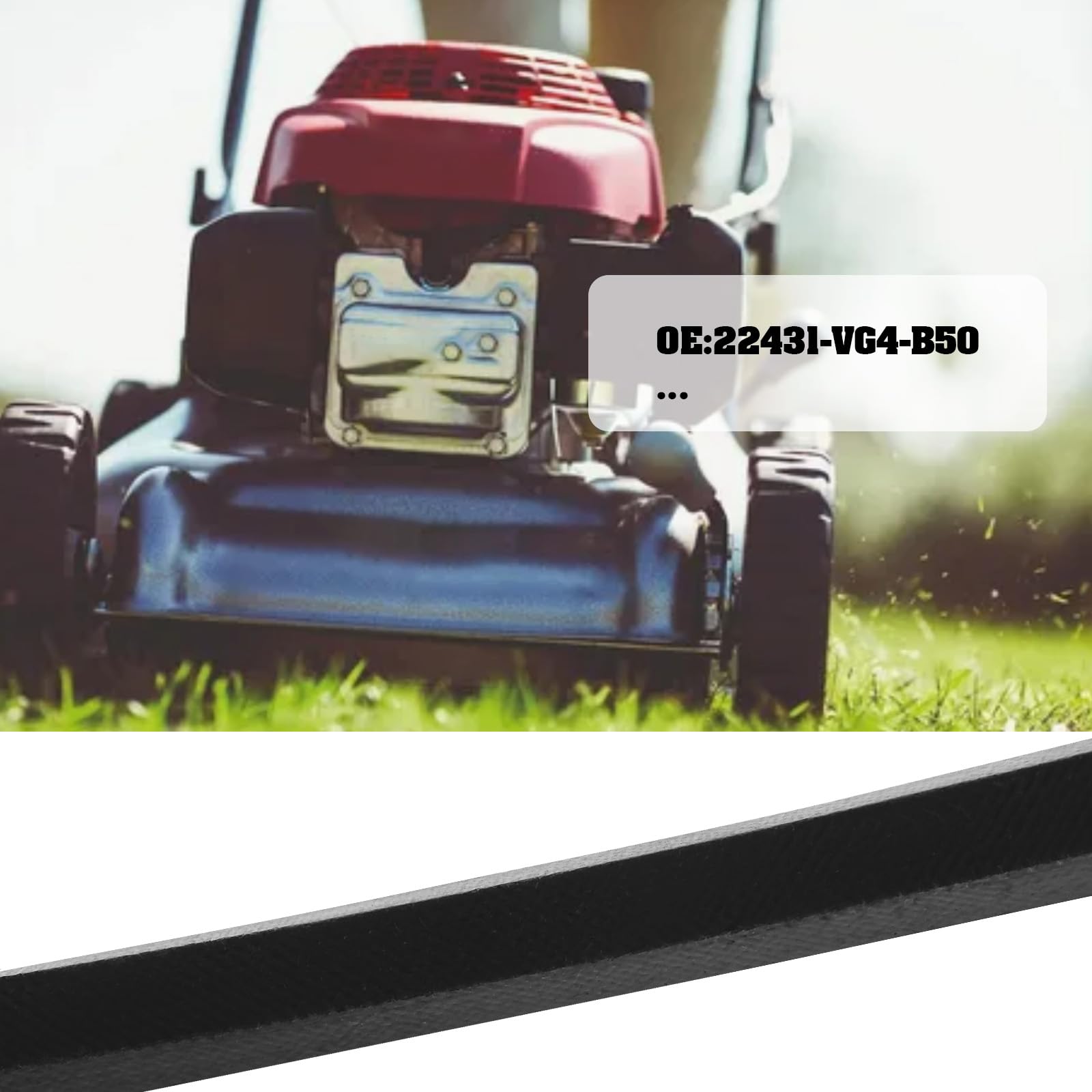 ECSiNG Cinghia Trapezoidale 2 Pezzi 22431-VG4-B50 Compatibile Con Honda HRB 536 C Compatibile Con Trasmissione Tosaerba IZY 53