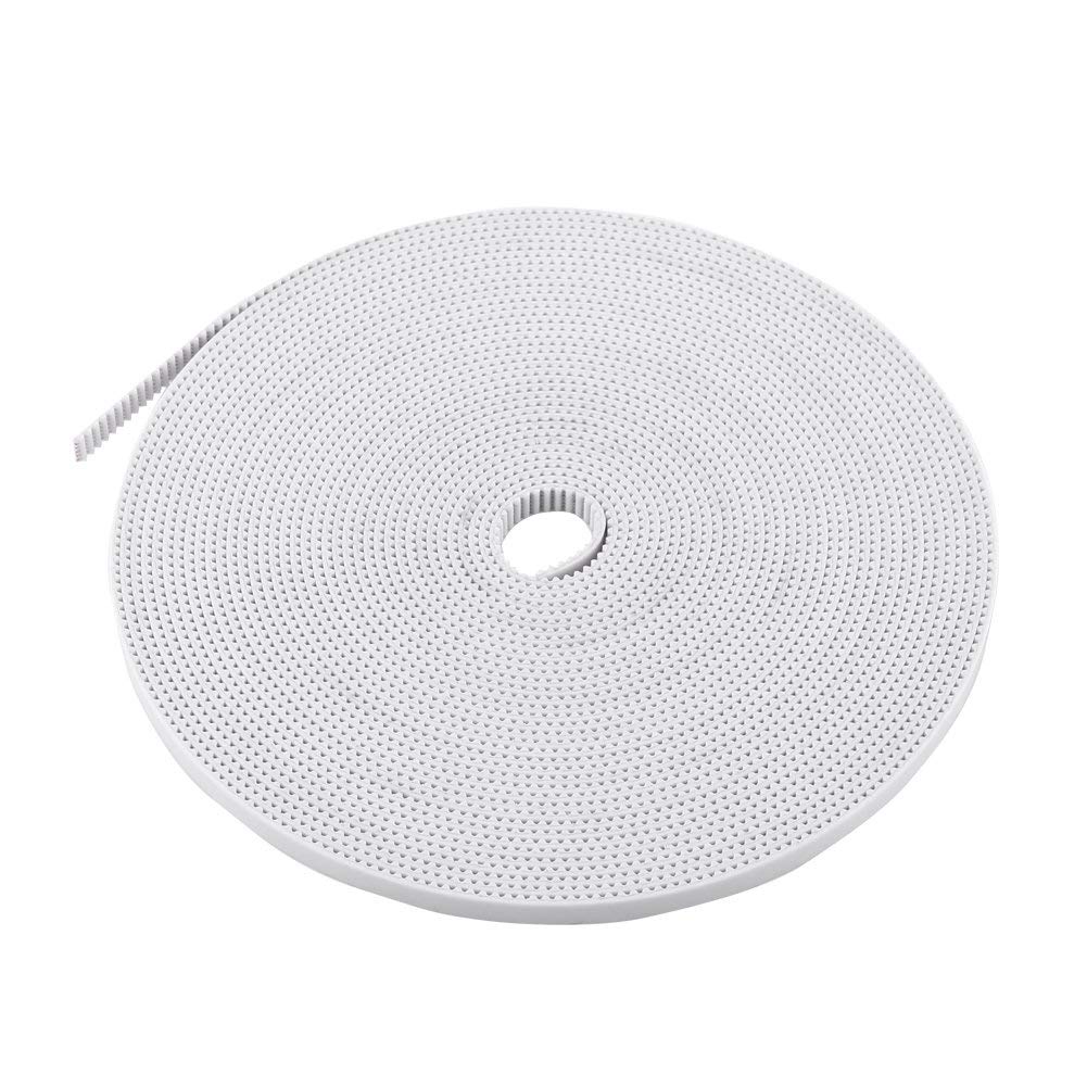 10m 6mm Szerokość Paska Rozrządu Gt2 6mm Stalowy Rdzeń Pasek Rozrządu do Drukarki 3d Biały 2gt6 Otwarty Koniec Materiał Pu ze Stalowym Rdzeniem Akcesoria do Drukarki 3d