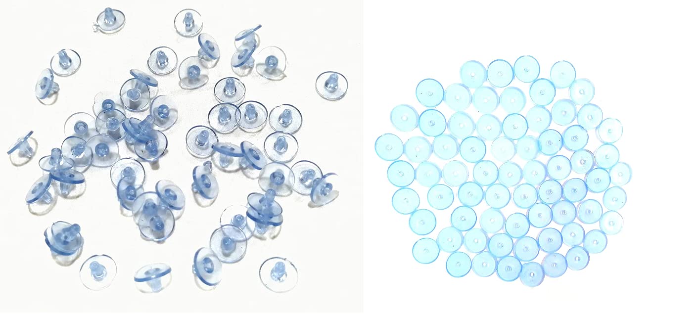 E - Buddies® Silicone Earring Backpack and Silicone Back Stoppers Findings Stud Earring Plugs 100pcs+100pcs