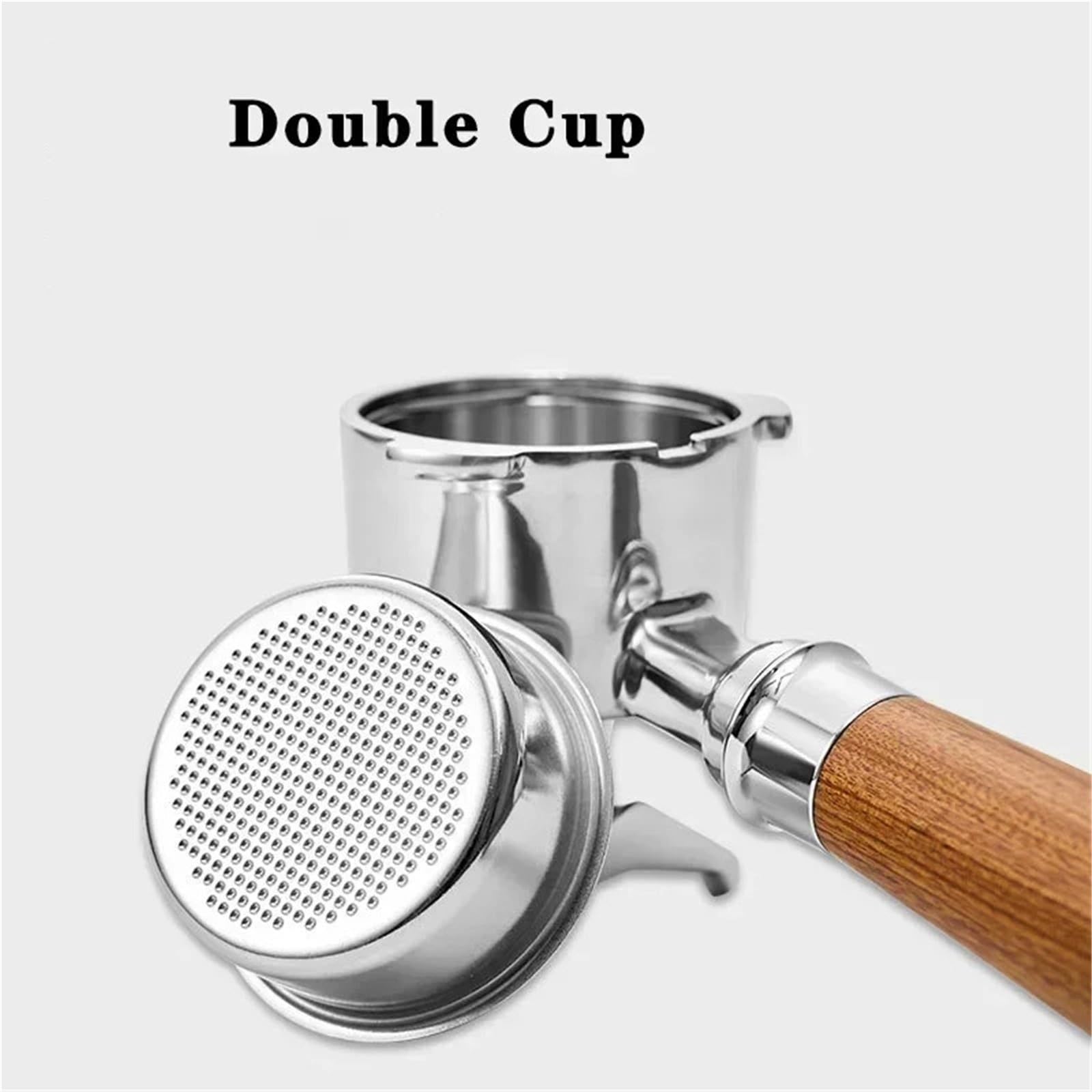 Filtro De Mango De 3 Orejas De 51MM, Compatible Con Delonghi,Dedica EC680/685, Herramienta De Barista Portafiltro Divisor De Doble Boca De Café De Acero Inoxidable(51mm-3ears -A1)