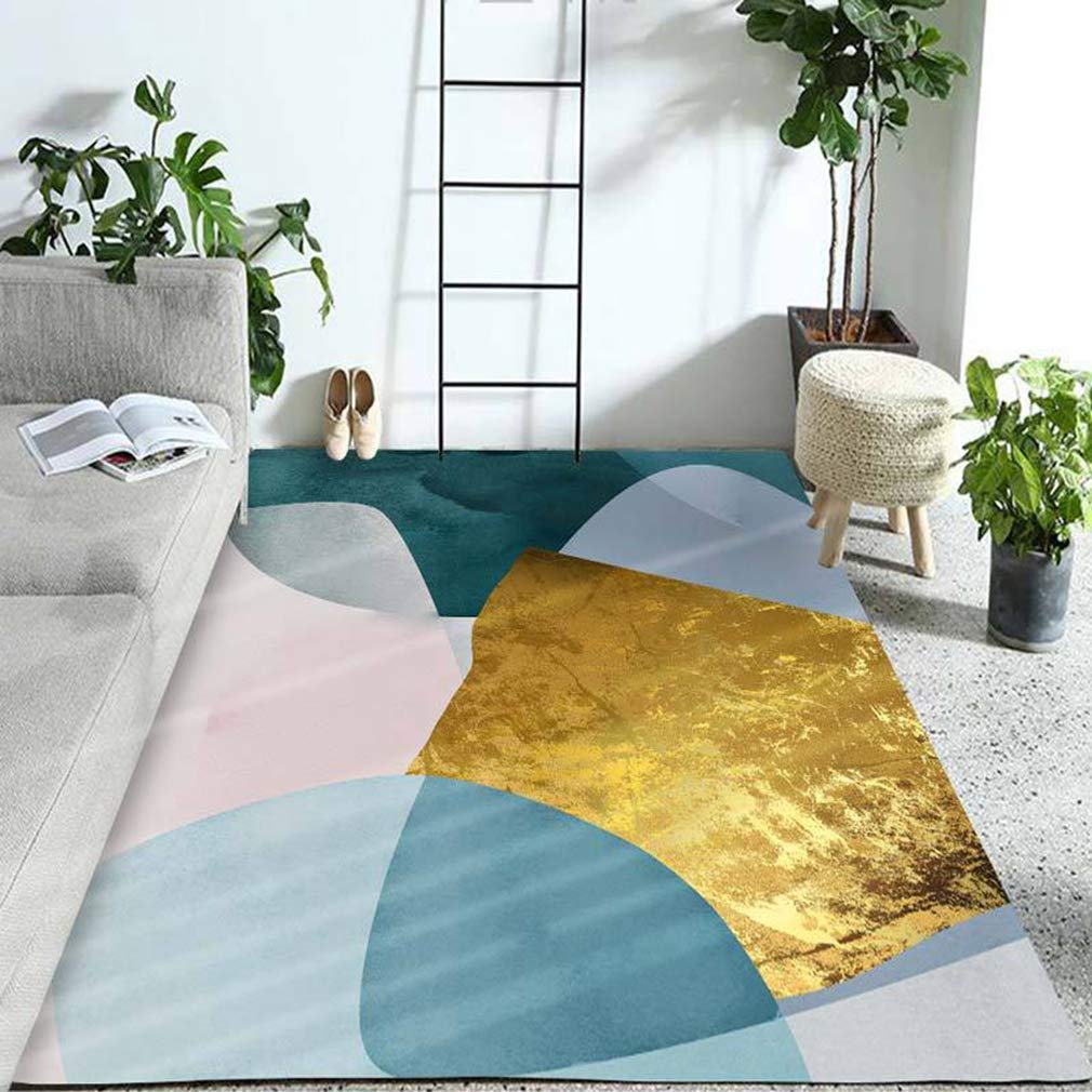 Buy MOXIC Soft Luxury Abstract Art Living Room Area Rugs Rectangular Children Crawling Bedroom Rug Fleece Anti-Slip Carpets Nordic Modern Home Decor Mats Indoor Outdoor Runners Nursery 4' X 7' — BookShops.in