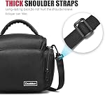 Shoulder Camera Bag Cwatcun Water Resistant Sling Camera Bag for Nikon Canon Sony Pentax Olympus Panasonic Samsung & Many More SLR DSLR and Photography Accessories (Small, 1.0 Black)