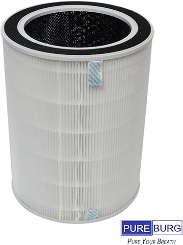 Miniatura 3 de PUREBURG NDAP-01 Filtro de repuesto compatible con Hestom NDAP-01 NDAP-02 Home HEPA purificadores de aire Parte VK-6052, H13 HEPA 4 etapas de