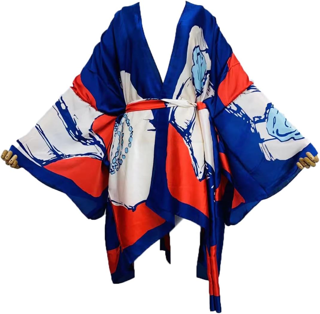 Summer Beach Cover up Women Cardigan Fashion Sexy Boho African Holiday Party Long Sleeve Silk Feeling Robe Kimono Kaftan