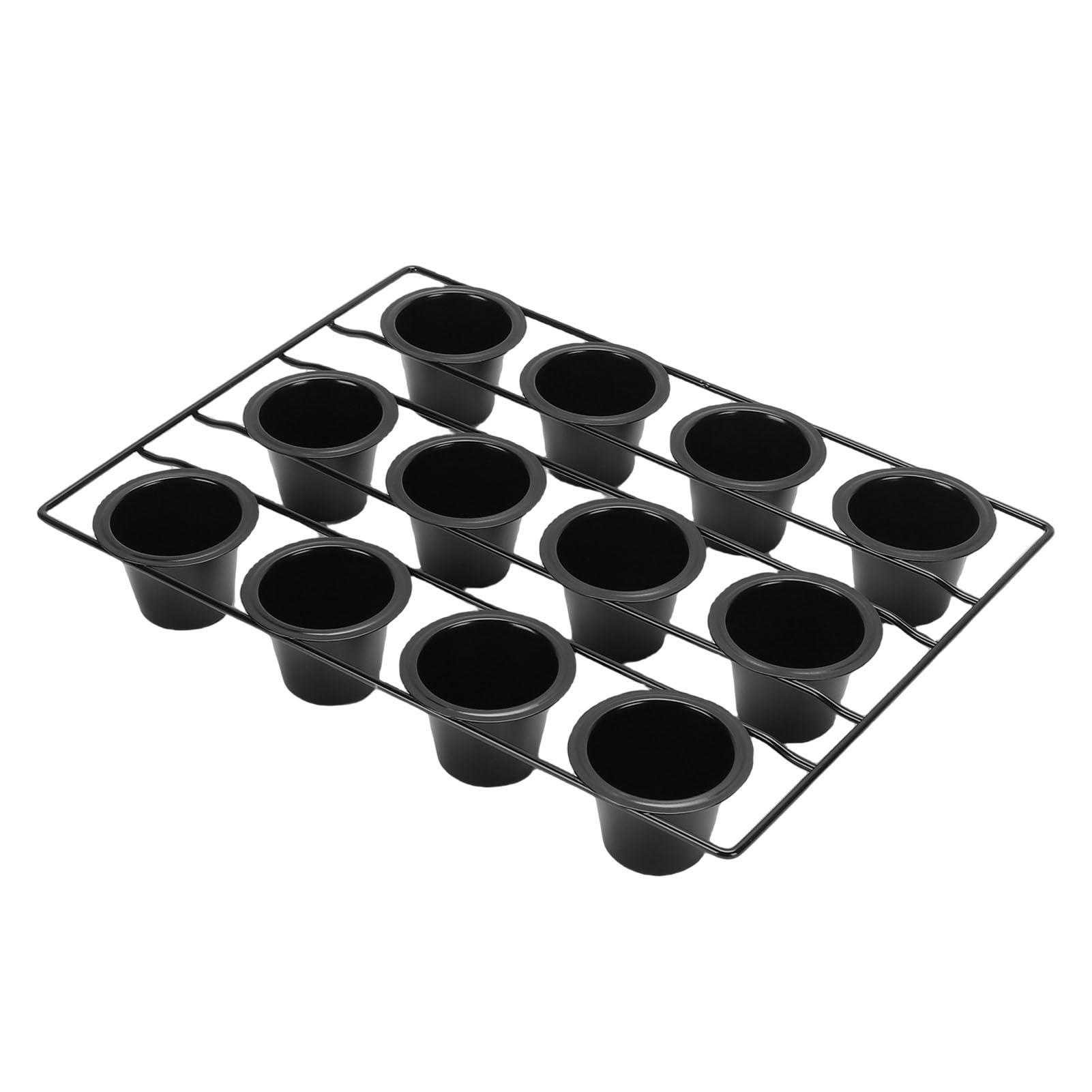 Molde para muffins de acero al carbono Asixxsix con diseño inferior mejorado