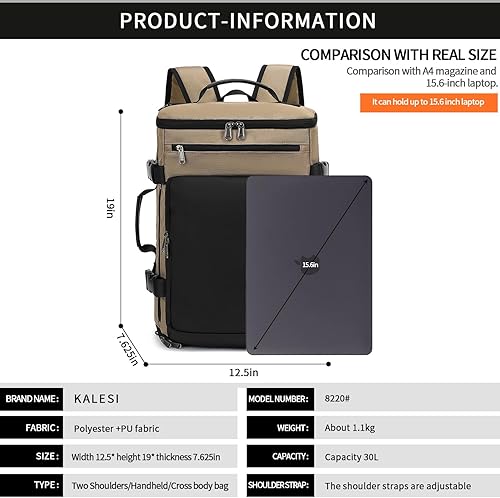 Miniatura 207 de Bolsa de lona para gimnasio, 4 vías, impermeable, con compartimento para zapatos, para viajes, deporte, senderismo, laptop, Cielo estrellado