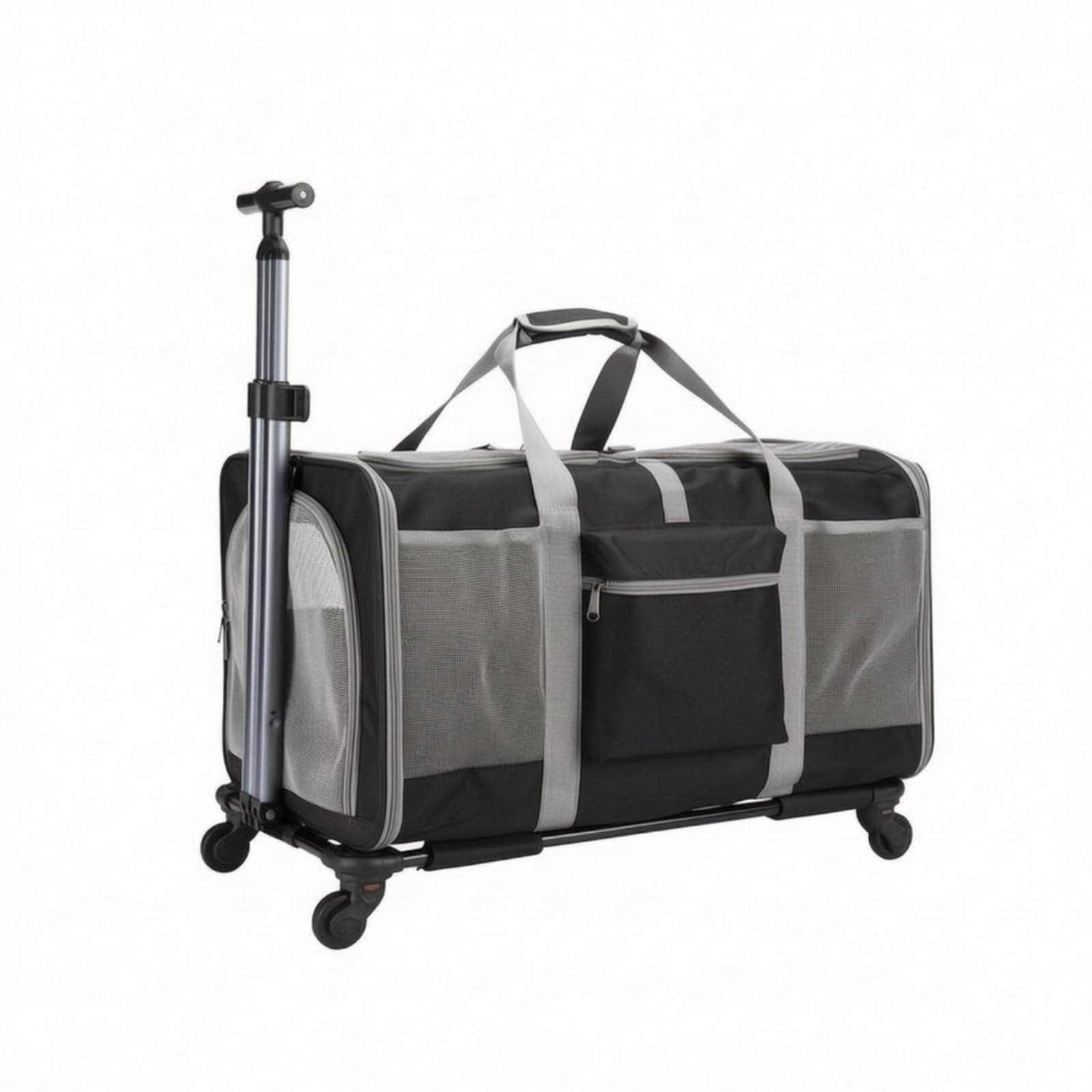 Transportín con ruedas plegable, bolso resistente para veterinario con asa telescópica