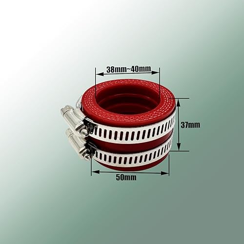 Miniatura 4 de Adaptador de colector de tubo de admisión de carburador de 35, 40, 1.772 in, junta de arranque para motocicleta Dirt Pit Bike (1.575 inrojo)