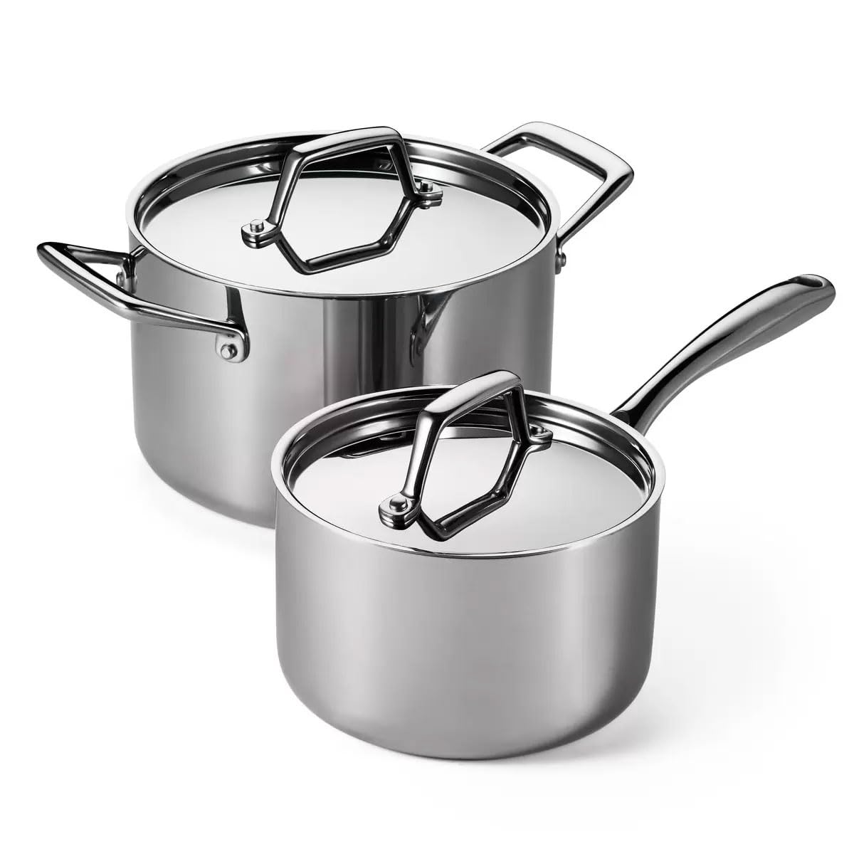 Tri-Ply Clad Sauce Pan Set, 4-Piece